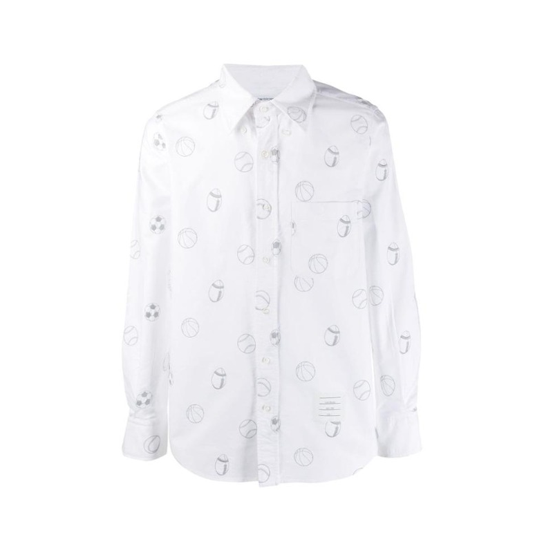 THOM BROWNE 印花牛津长袖衬衫 男女同款 14270422