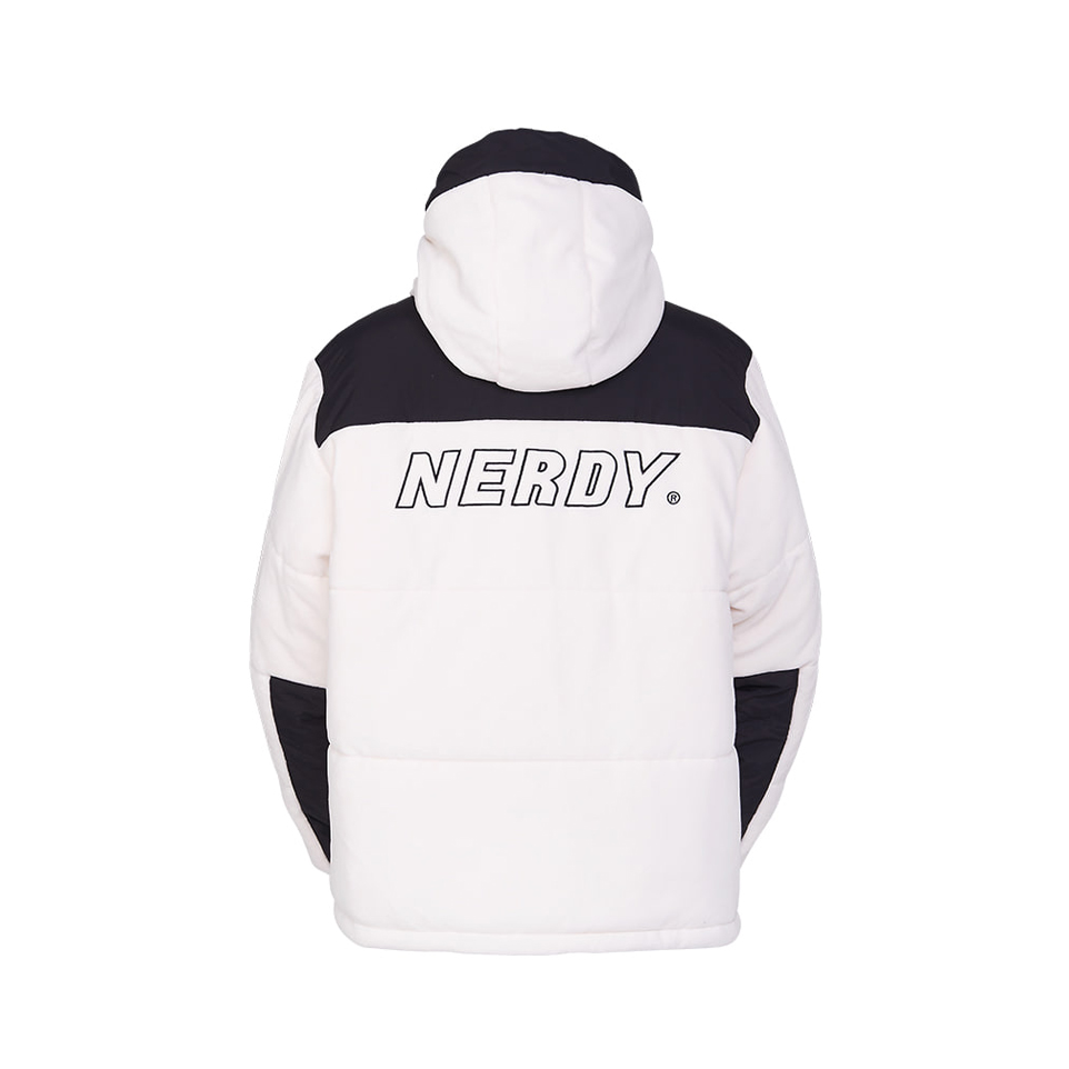 Nerdy 羊羔毛保暖拼接连帽棉服 男女同款 PNEW20PJ01