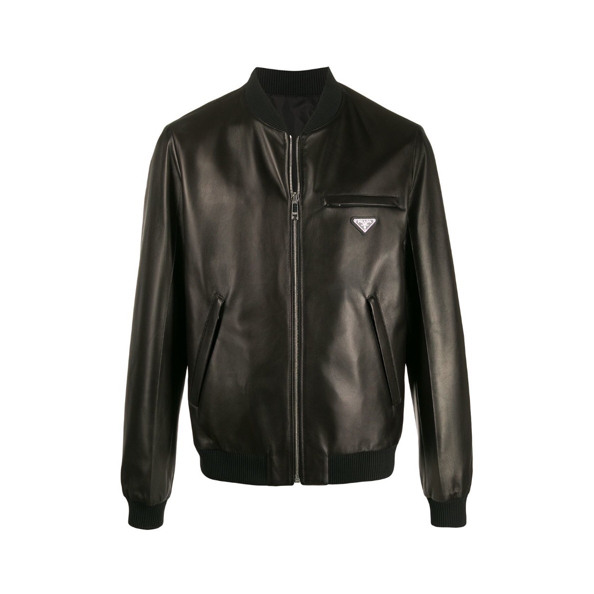 Prada/普拉达 双面皮衣立领飞行员夹克 男女同款