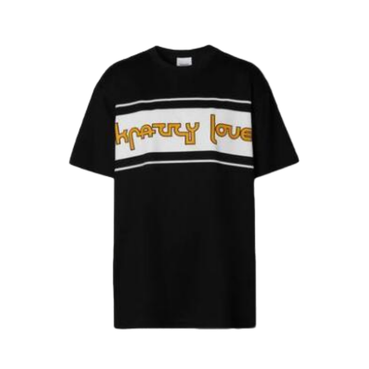 BURBERRY 博柏利 标语印花棉质宽松T恤衫 男女同款 80360401