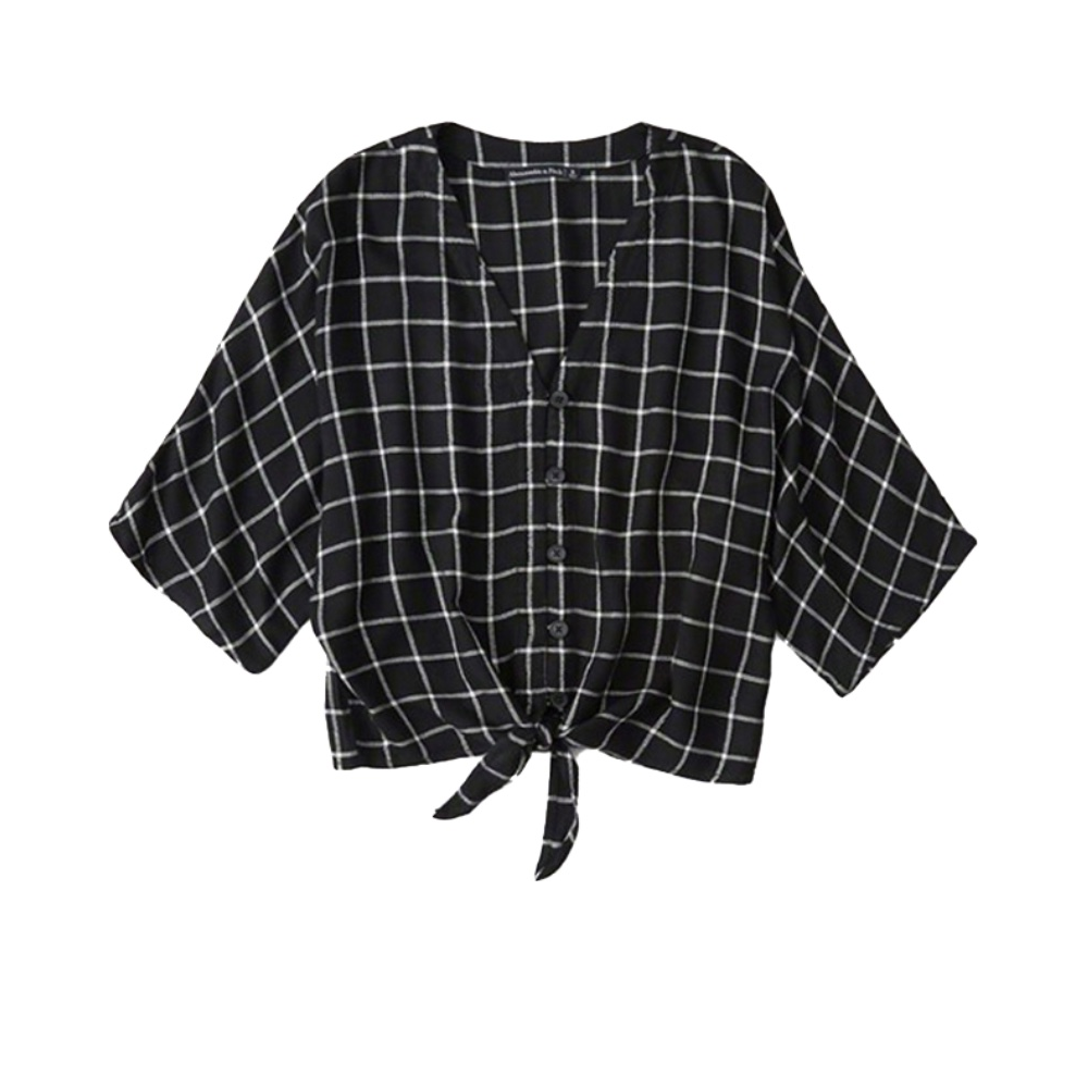 Abercrombie Fitch 薄款防晒束腰衬衫 男女同款