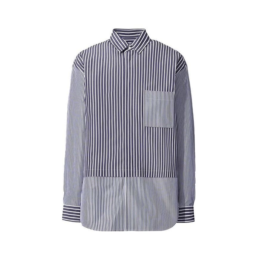 【+J设计师合作款】UNIQLO/优衣库 Jil Sander联名 SUPIMA COTTON尖领衬衫 男女同款 436734