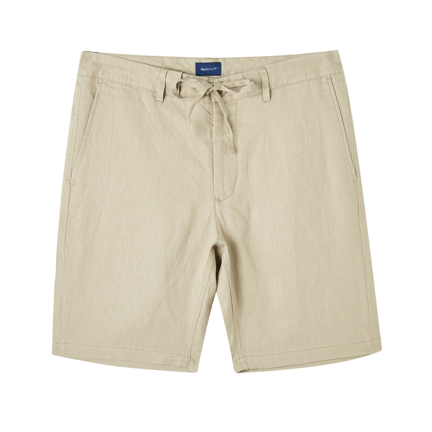GANT 亚麻抽绳直筒系带短裤 男女同款 205026