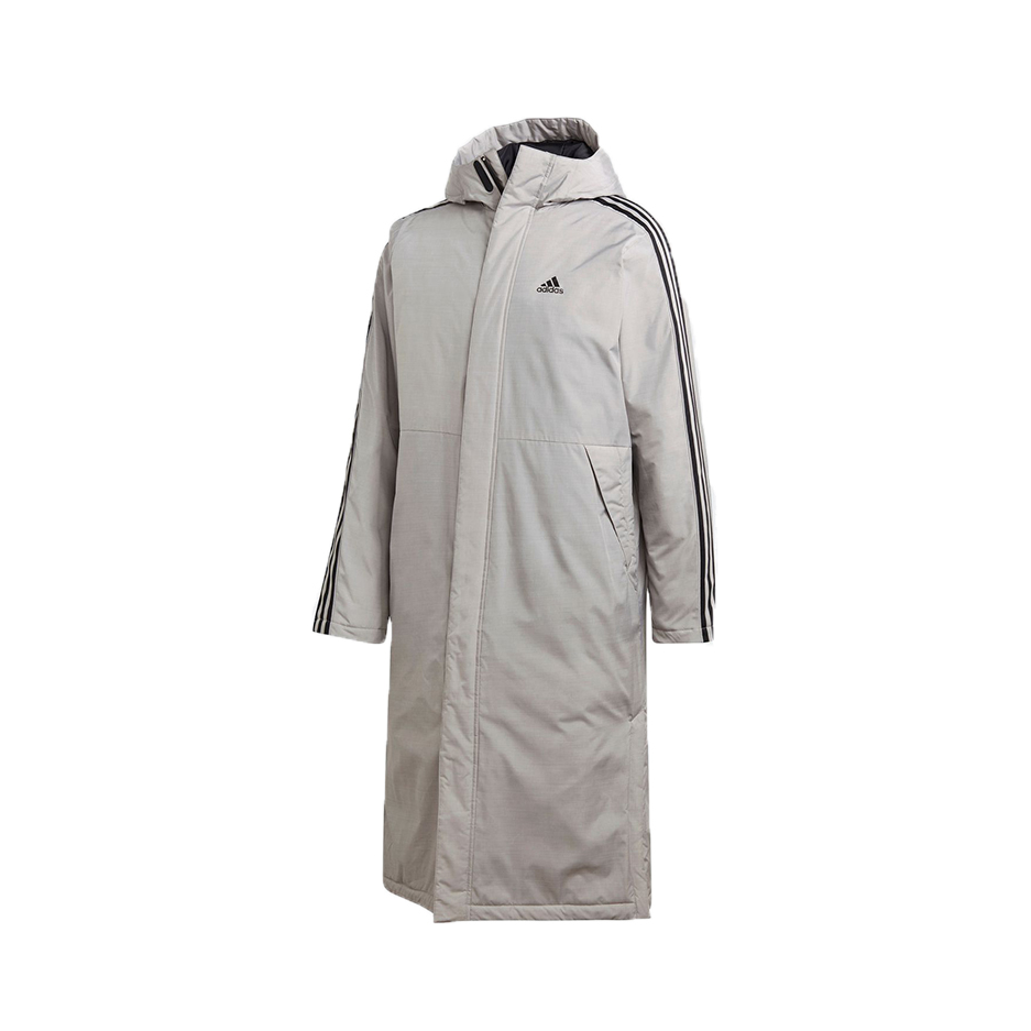 adidas 休闲运动长款保暖长袖连帽棉衣棉服 男女同款 GE9993