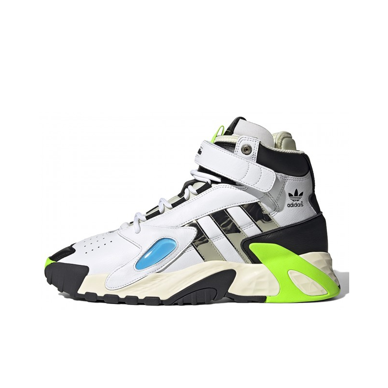 推荐商品：adidas Originals Streetball 2019 防滑耐磨 经典复古 缓震回弹 透气 实战 篮球鞋 Sankuanz联名/白色/绿色/黑色