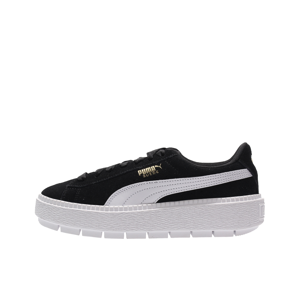 推荐商品：Puma/彪马 Platform Trace 运动休闲鞋 潮流复古圆头松糕底 Black/White 新黑白