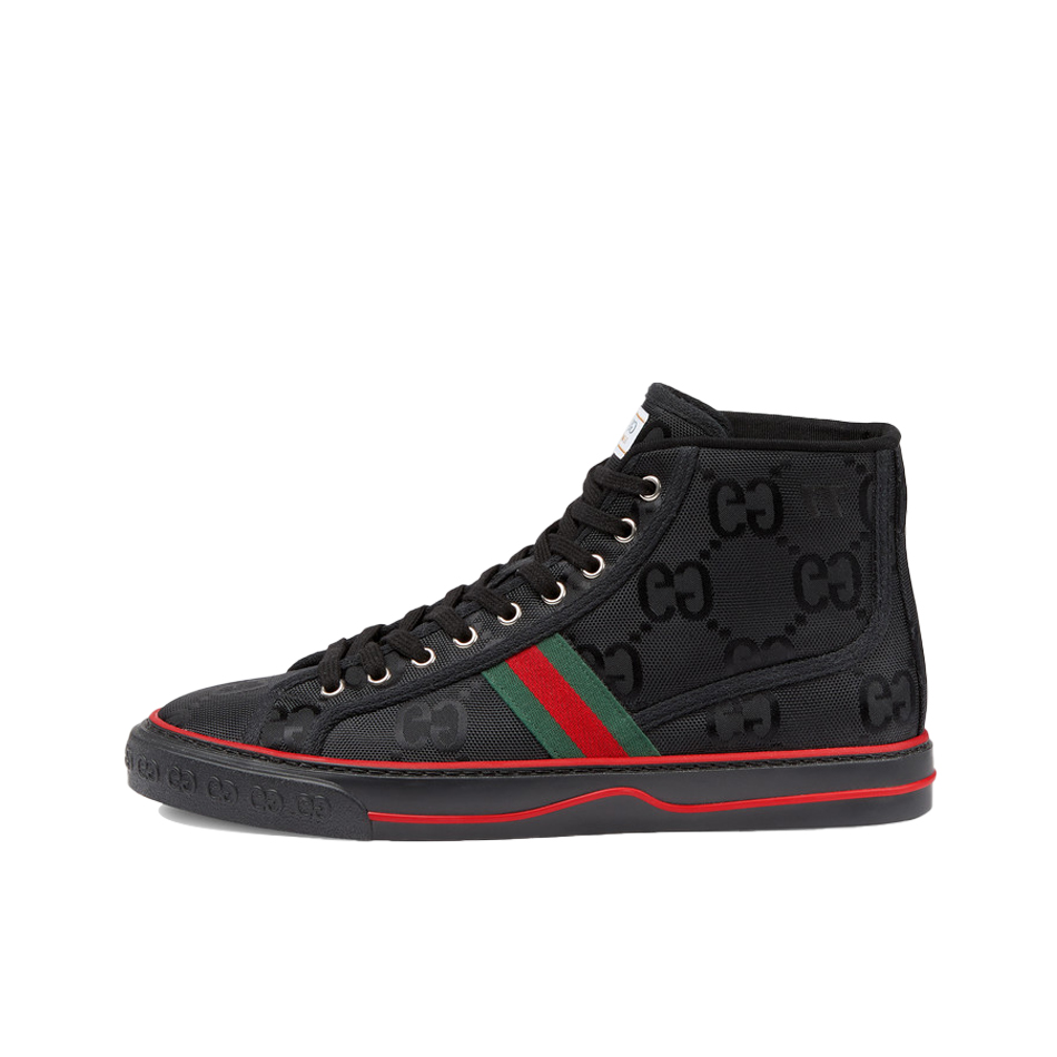 推荐商品：Gucci Tennis 1977 板鞋 时尚潮流防滑耐磨休闲轻便舒适百搭网眼透气圆头运动做旧厚底 高帮/黑色/红色/绿色