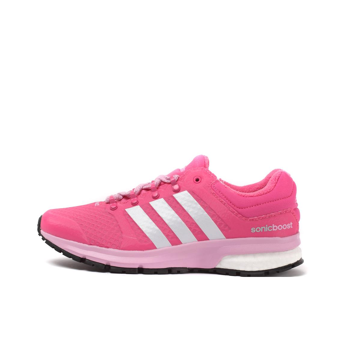 推荐商品：adidas adizero Boston Boost 5 跑鞋 轻便减震防滑耐磨 粉色/白色