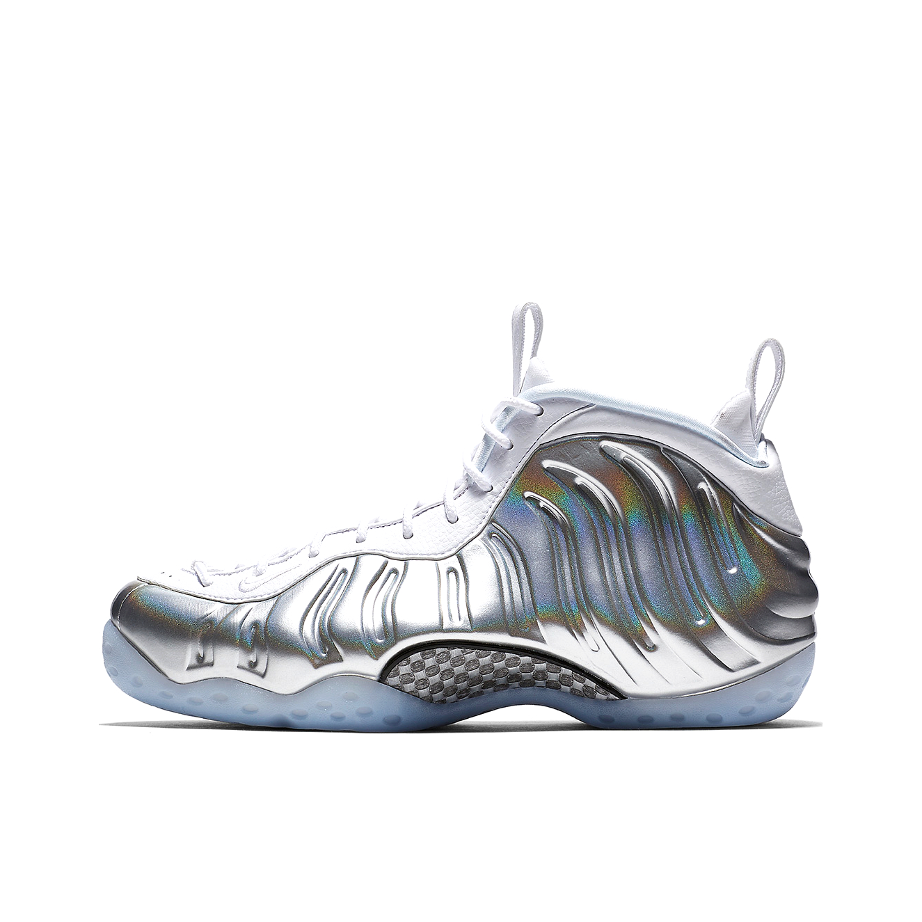 推荐商品：Nike Air Foamposite One 篮球鞋 喷泡经典复古百搭防滑耐磨舒适透气减震休闲中帮 Chrome White 白银