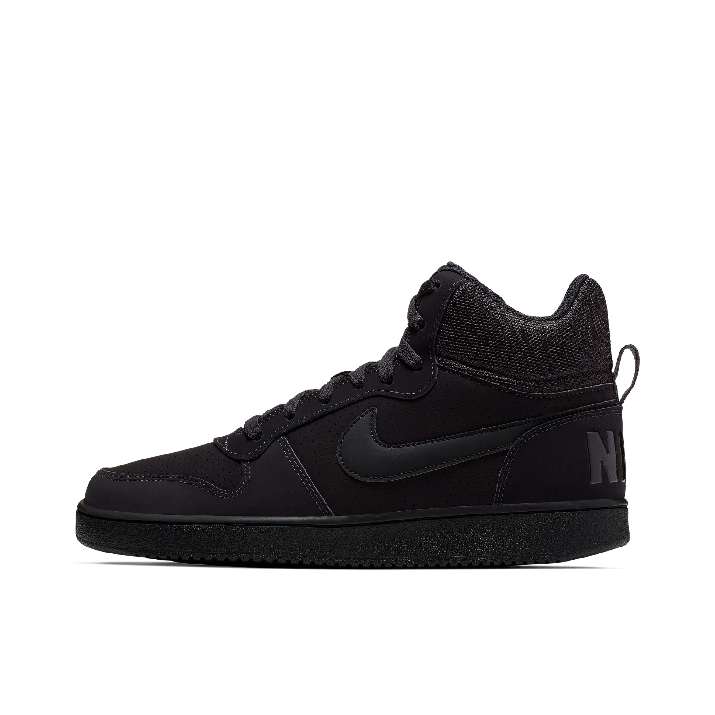 推荐商品：Nike Court Borough 板鞋 复古舒适透气防滑耐磨轻便防水耐穿 Black 黑武士