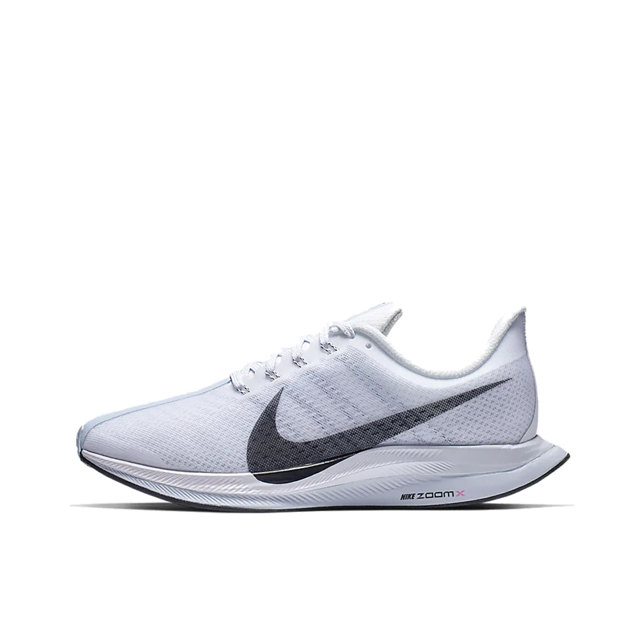 推荐商品：Nike Zoom Pegasus 35 Turbo 跑鞋 缓震回弹防滑耐磨舒适轻便织物支撑泡棉 White/Half Blue 浅灰/黑色