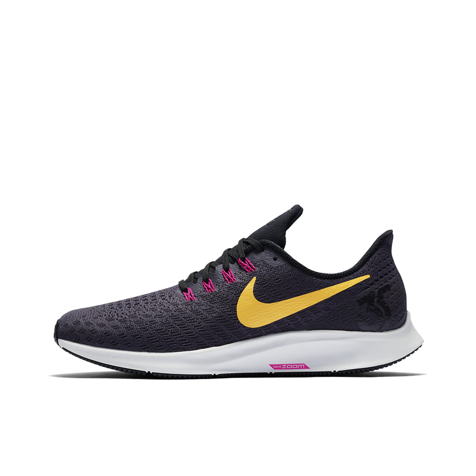 推荐商品：Nike Air Zoom Pegasus 35 飞马 跑鞋 缓震轻便运动马拉松透气织物泡棉 Black Yellow Pink 黑黄粉