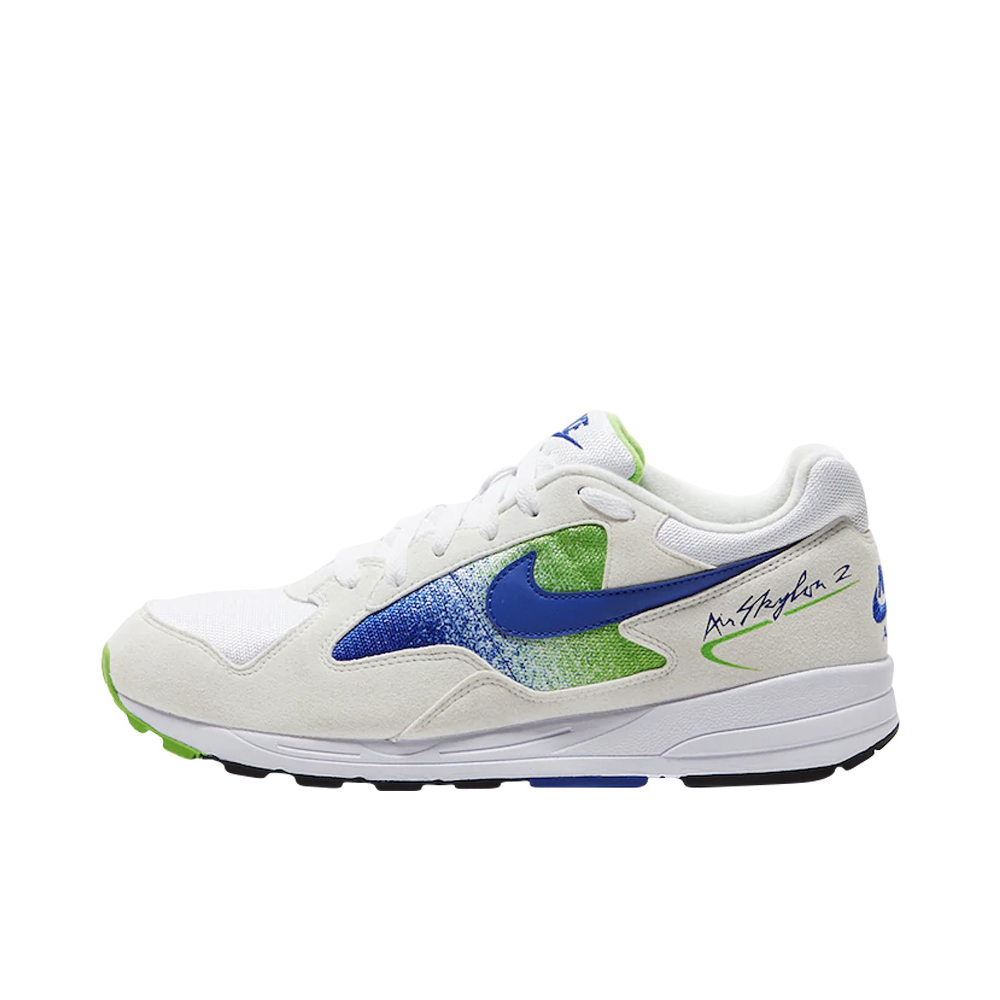 推荐商品：Nike Air Skylon 2 复古百搭 舒适减震 防滑耐磨 透气 休闲鞋 White/Black-blue Lagoon-grand Purple 白蓝绿