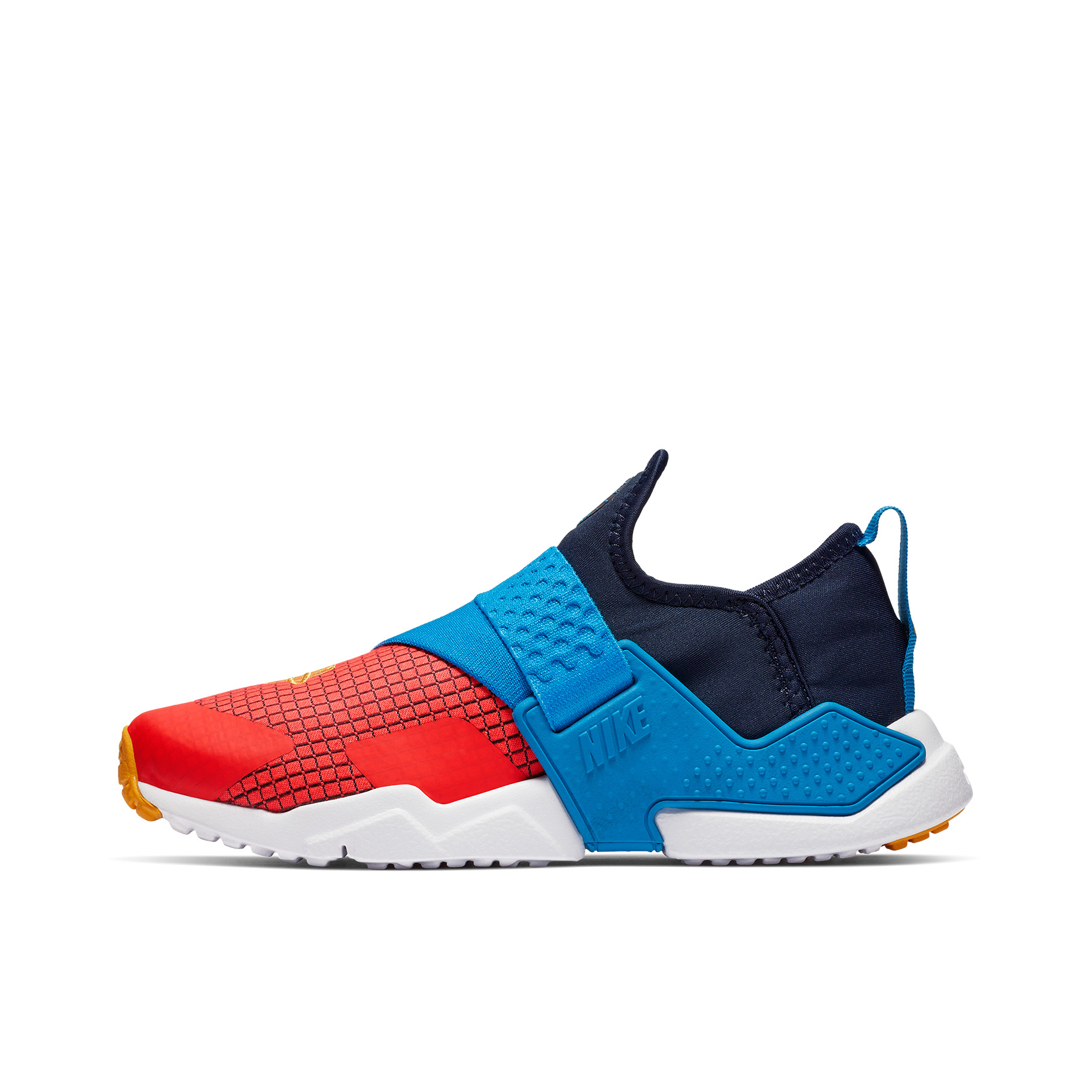 推荐商品：Nike Huarache Extreme 防滑耐磨 舒适轻便 网布透气 运动休闲鞋 Obsidian/Amarillo Blue 红黑