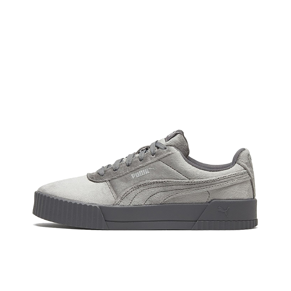 推荐商品：Puma/彪马 Carina 板鞋 防滑耐磨增高复古厚底运动防水 灰色/银色