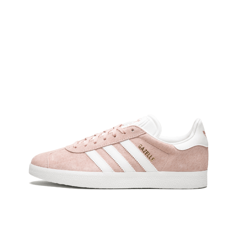 推荐商品：adidas Originals Gazelle T头鞋 德训鞋 板鞋 轻便复古薄底舒适百搭减震耐磨贴合圆头 Vapor Pink/White/Gold Metallic 灰粉