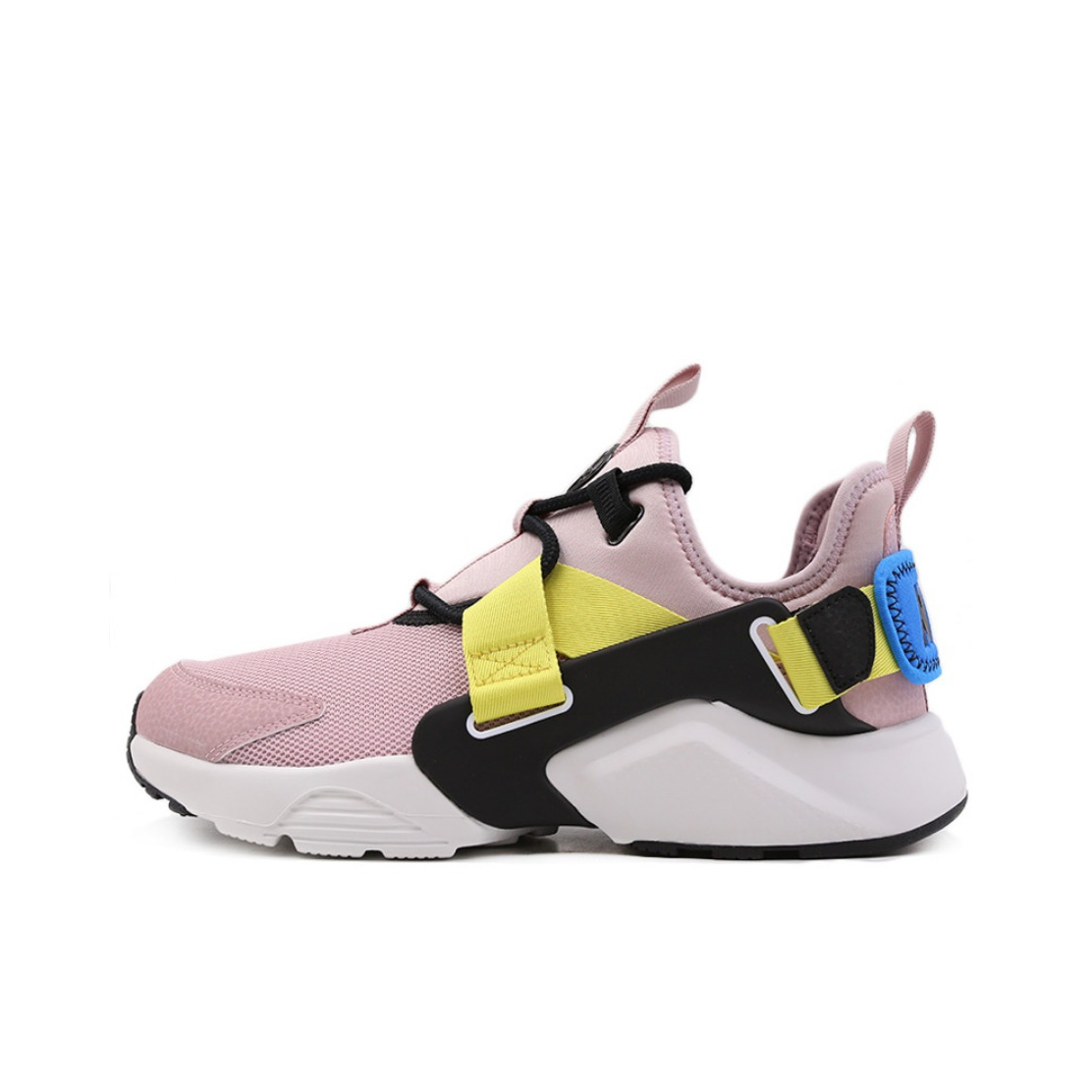 推荐商品：Nike/华莱士 Air Huarache City 华莱士 运动休闲鞋 防滑耐磨轻便透气舒适百搭时尚复古织物包裹性圆头 Plum Chalk/Black-Summit White 粉紫黄