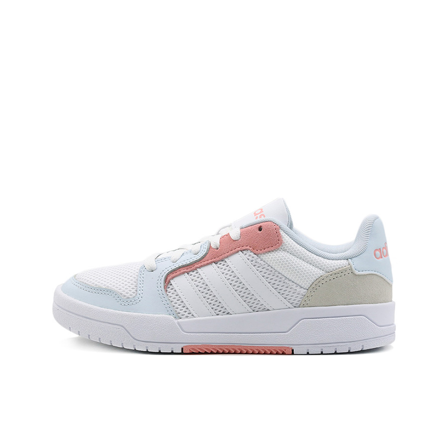 推荐商品：adidas neo Entrap 板鞋 防滑耐磨舒适透气复古防水美式校园风少年感圆头平跟 Blue Pink 浅蓝/粉色