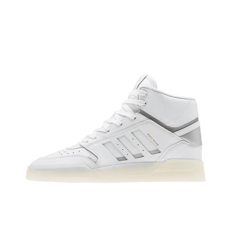 推荐商品：adidas Originals Drop Step 板鞋 复古耐磨透气舒适百搭 White/Silver 白银