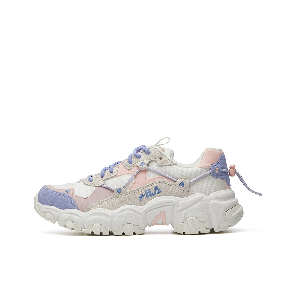 推荐商品：FILA/斐乐 猫爪1代 老爹鞋 复古百搭时尚休闲运动舒适防滑耐磨减震透气轻便厚底增高合成革 浅紫/粉色