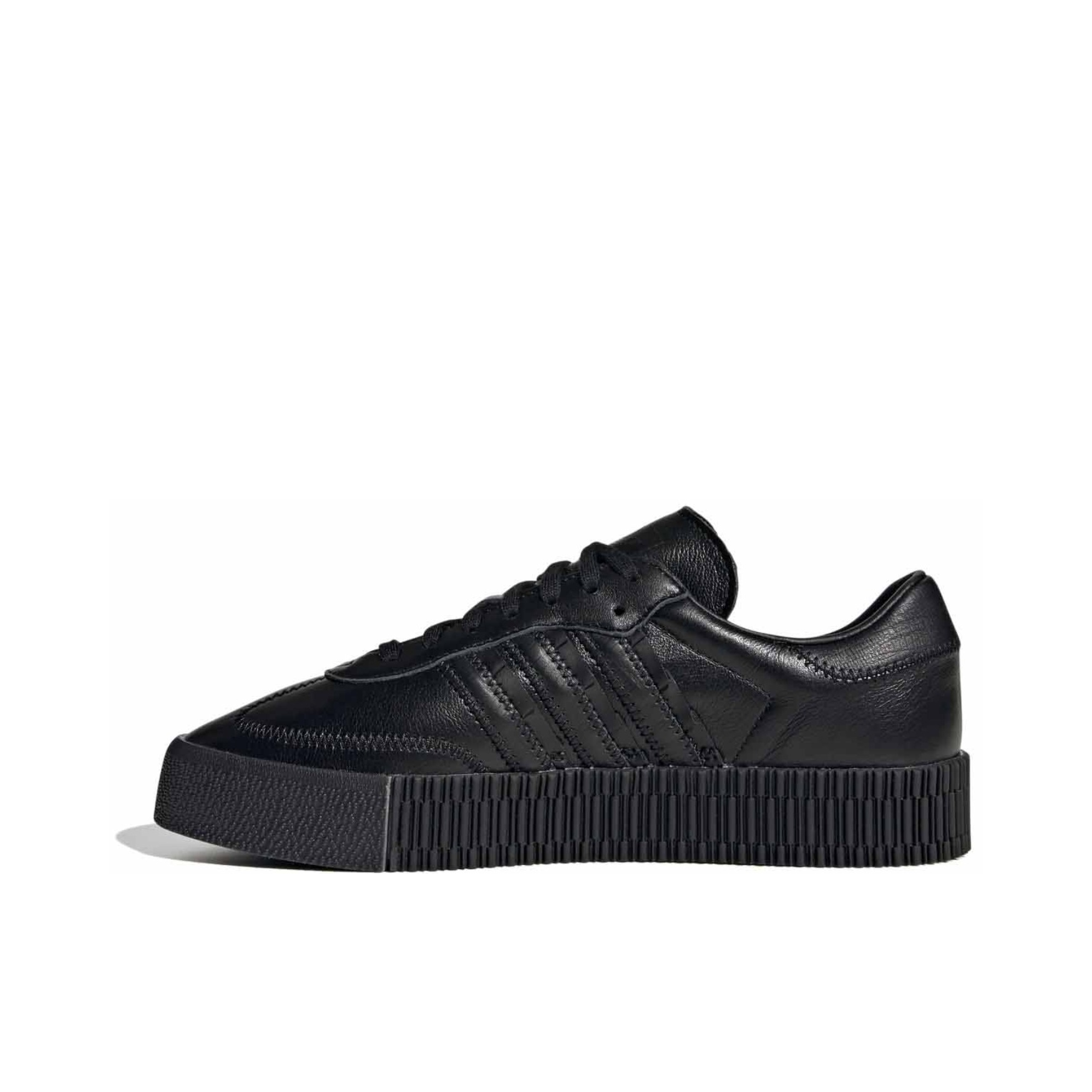 推荐商品：adidas Originals Sambarose 板鞋 防滑耐磨复古运动防水包裹性 1号黑色