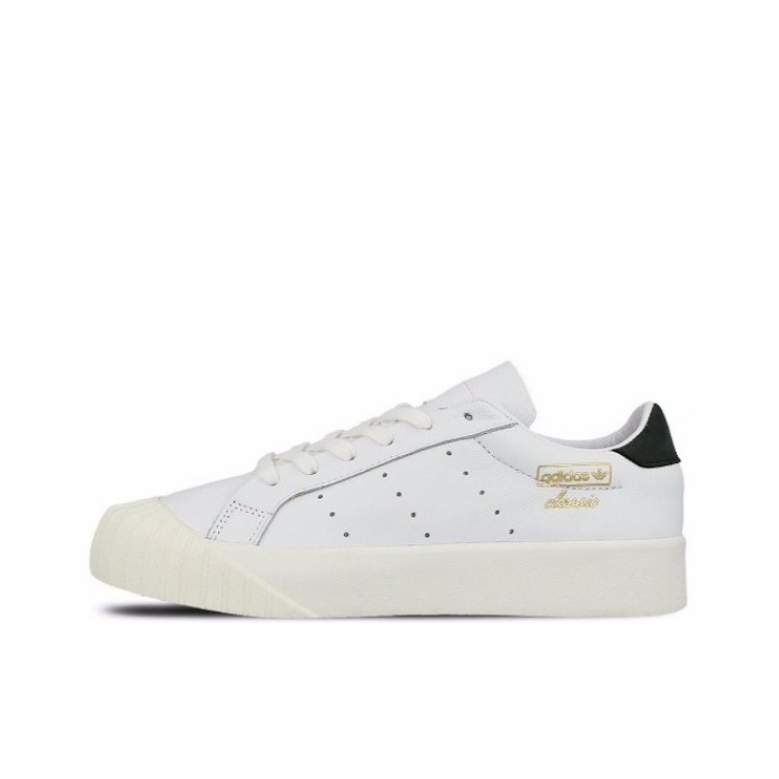 推荐商品：adidas Originals Everyn 板鞋 防滑耐磨舒适轻便百搭复古 Cloud White/Core Black 白色黑尾