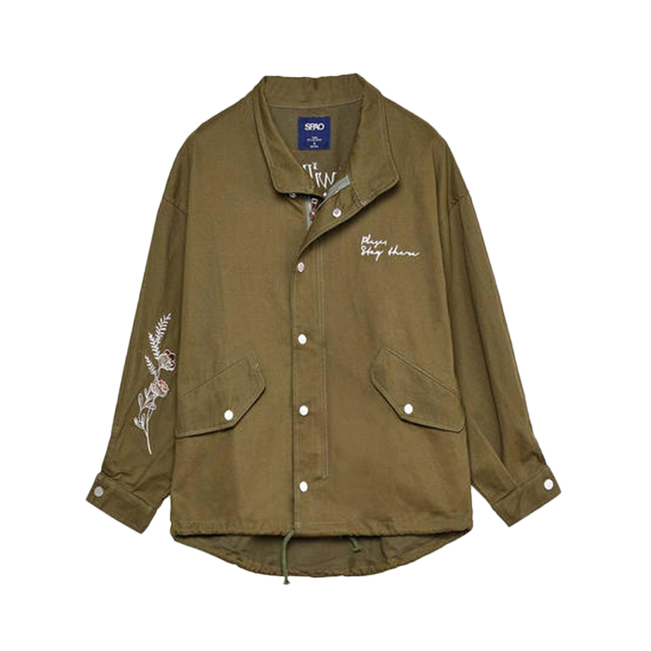 SPAO 字母刺绣印花宽松夹克 男女同款 SPJJ748H53