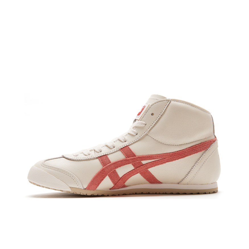 推荐商品：Onitsuka Tiger Mexico Mid Runner 复古时尚 轻便 减震 防滑 耐磨 德训鞋 休闲鞋 乳白/红色