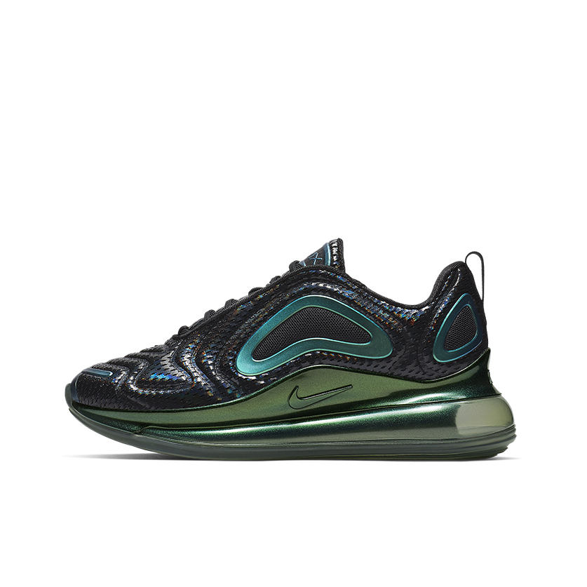 推荐商品：Nike Air Max 720 全掌气垫 缓震回弹 耐磨 舒适透气 轻便 复古 跑鞋 Throwback Future 女款/绿翡翠