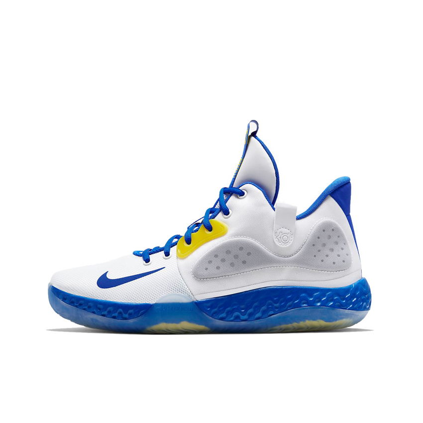 推荐商品：Nike KD Trey 5 VII 缓震防滑耐磨 实战 网布 织物 织物 合成革 篮球鞋 White/Blue 白蓝