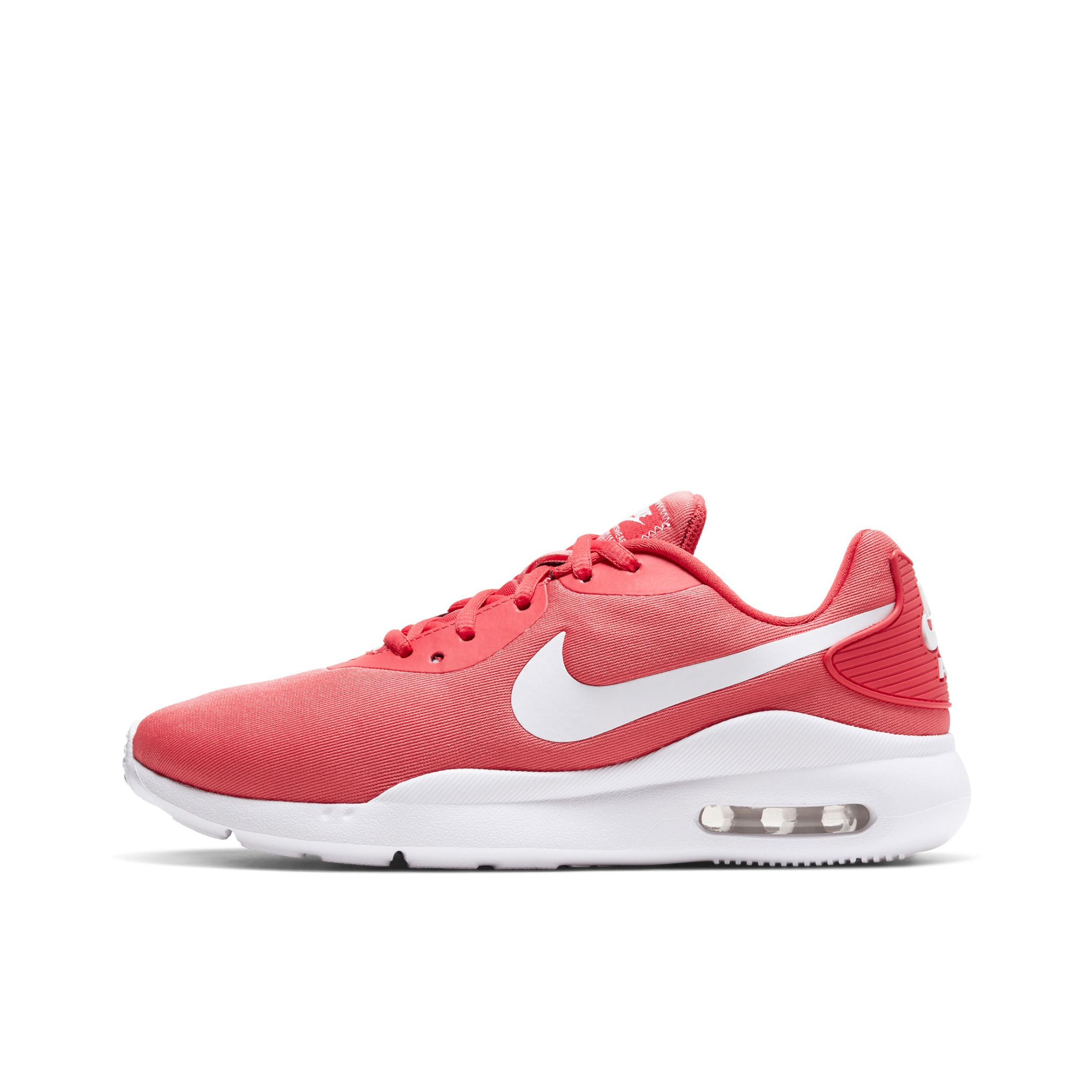 推荐商品：Nike Air Max Oketo 运动休闲鞋 缓震回弹舒适透气时尚耐磨织物 Half Red/White 女款/浅红色/白色