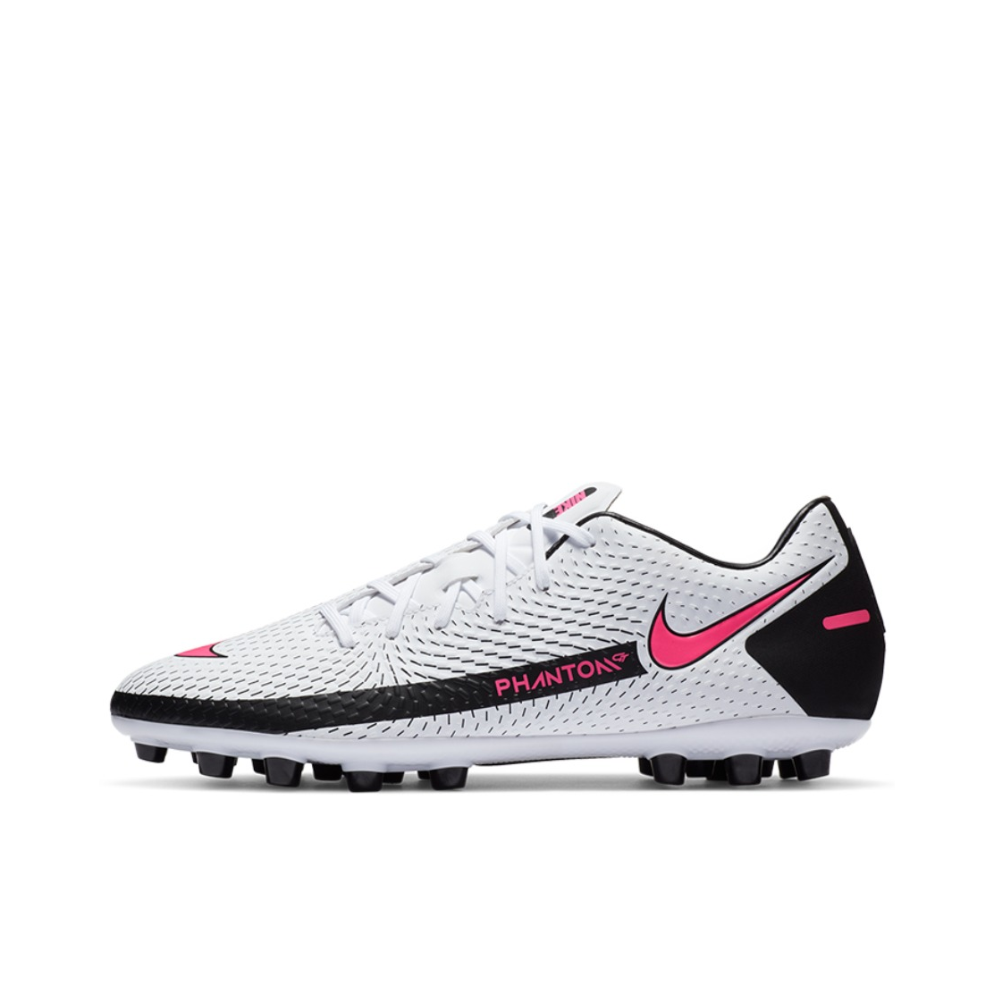 推荐商品：Nike Phantom GT Academy AG 中端 胶质短钉 防滑耐磨 休闲 圆头 包裹性 足球鞋 AG/白色/粉色