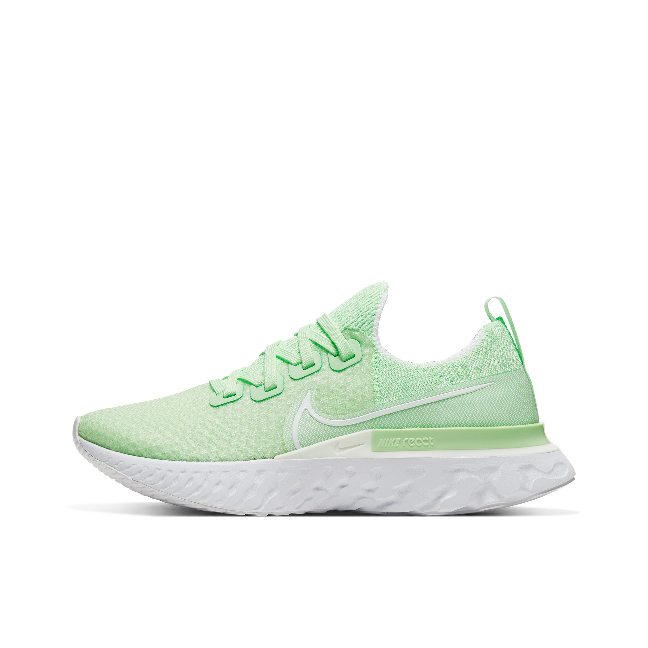 推荐商品：Nike React Infinity Run 跑鞋 减震舒适防滑耐磨轻便透气潮流百搭时尚休闲运动织物 GS/蒸气绿
