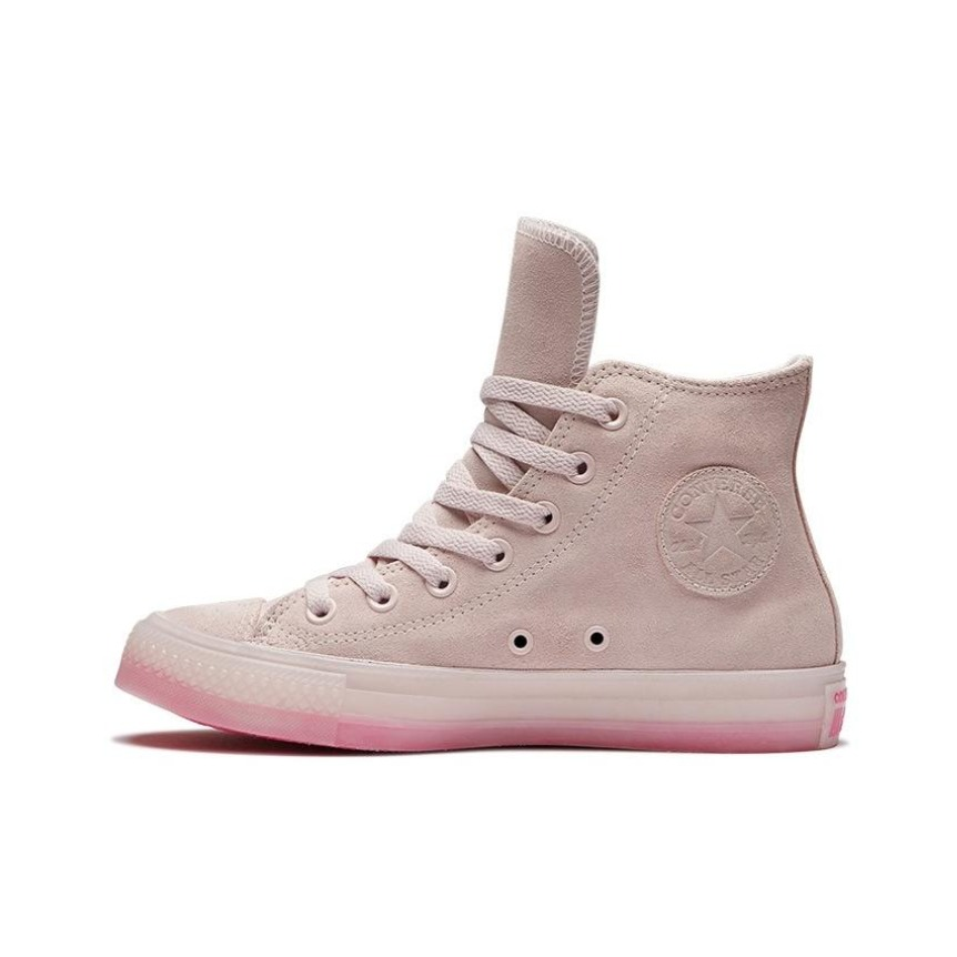 推荐商品：Converse/匡威 Chuck Taylor All Star 帆布鞋 常青款轻便防滑耐磨百搭复古圆头减震贴合高帮 粉色/果冻底Hi