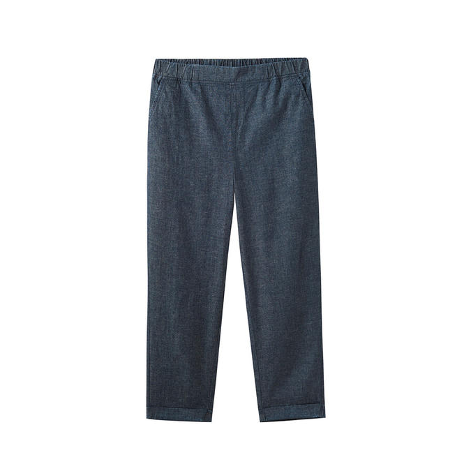 Giordano 九分直筒翻边洗水牛仔裤 05420358