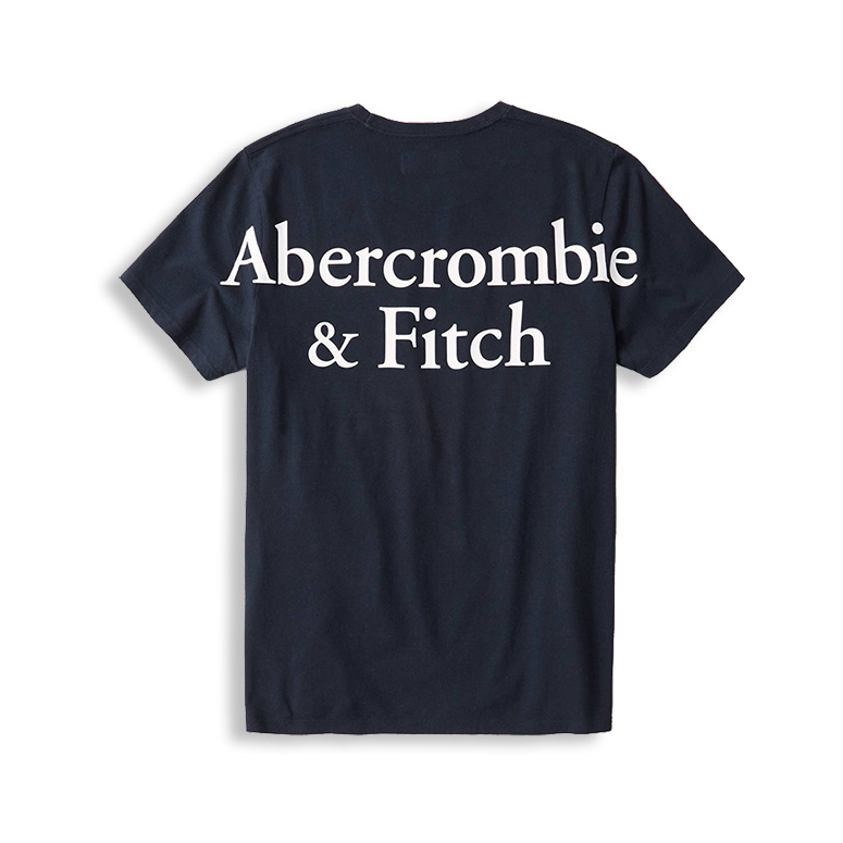 Abercrombie Fitch 大字母logo圆领短袖T恤 男女同款
