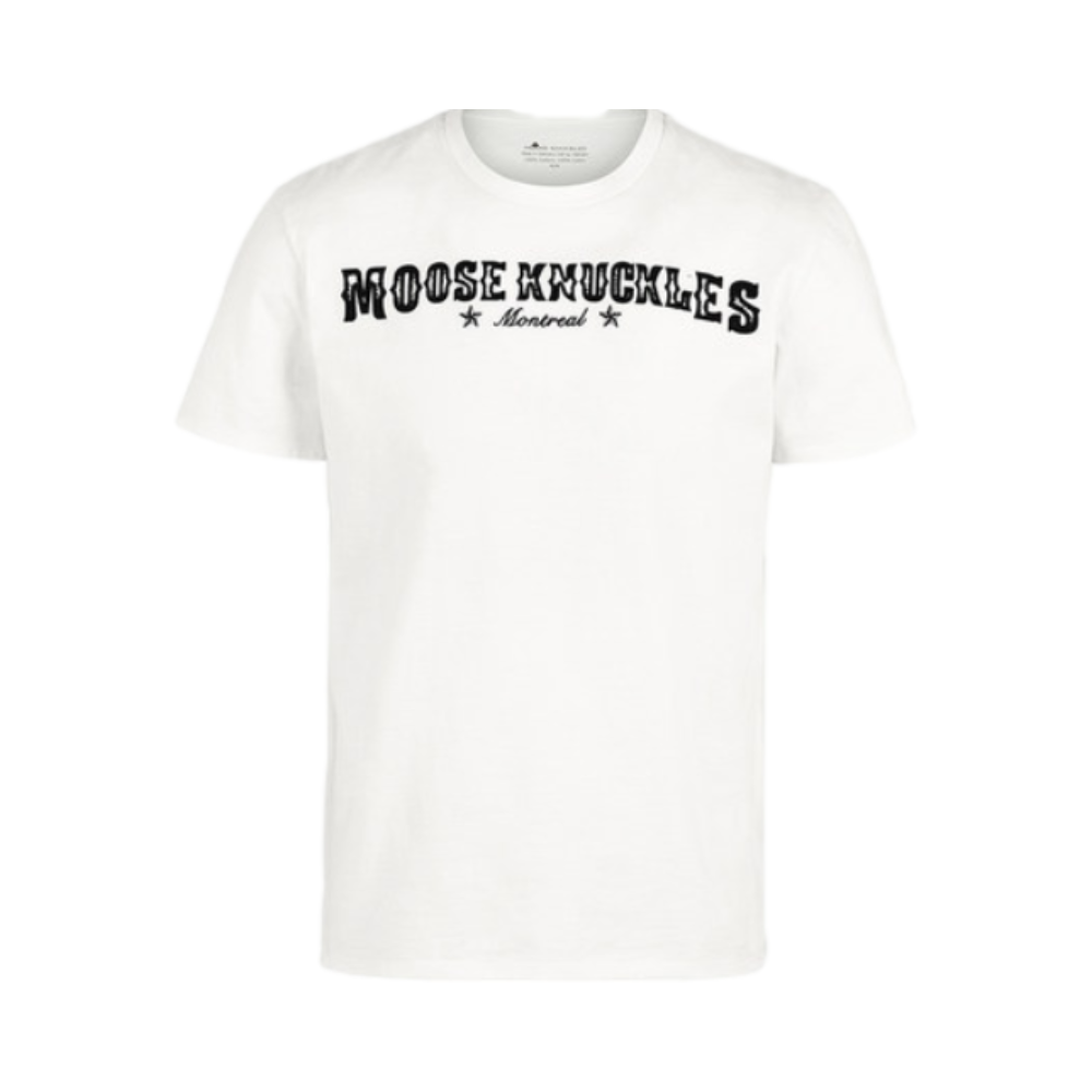 MOOSE KNUCKLES/小剪刀 WesternScript休闲字母短袖T恤 男女同款