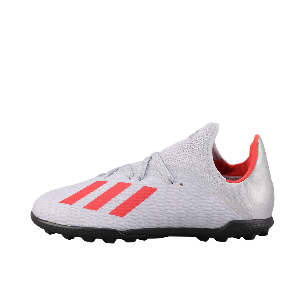 推荐商品：adidas X 19.3 TF 中端 碎钉 人造草地 训练 圆头 足球鞋 大童/白色/红色