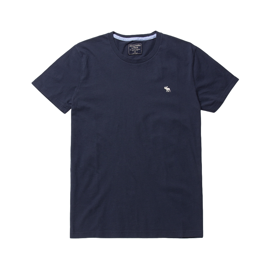 Abercrombie Fitch 纯棉小鹿打底圆领情侣短袖T恤 男女同款