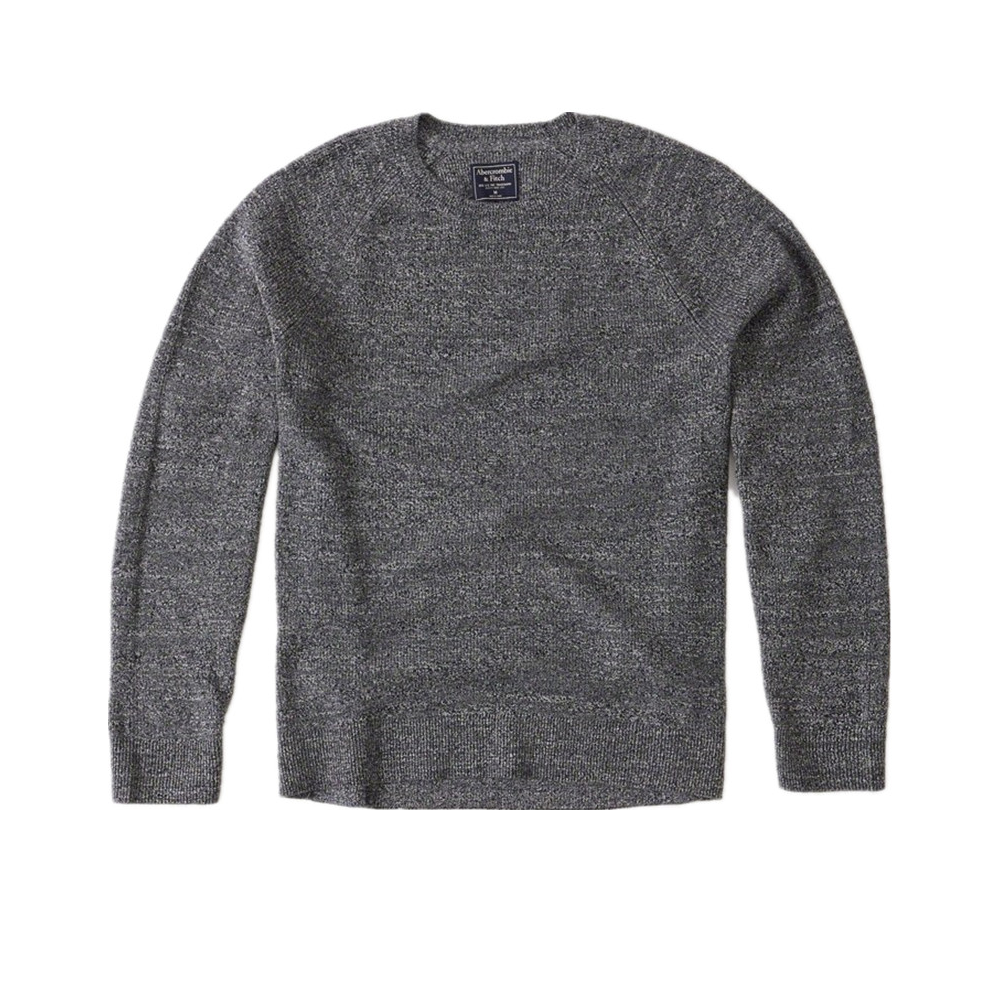 Abercrombie Fitch 纯棉圆领套头长袖针织衫 男女同款