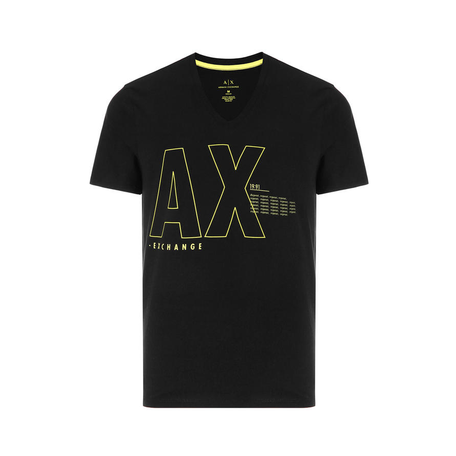 Armani Exchange 圆领休闲logo印花字母吸睛个性短袖T恤 男女同款