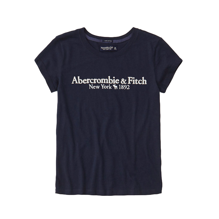 Abercrombie Fitch Logo款圆领短袖T恤 男女同款 301754-1