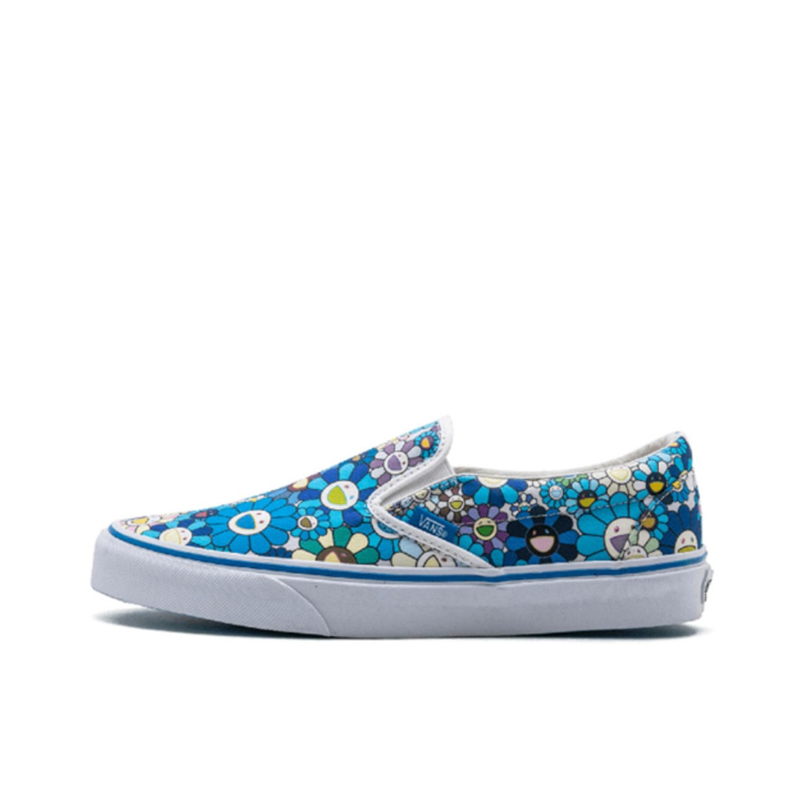 推荐商品：Vans/范斯 Classic Slip-on 防滑 简约 棋盘格 一脚蹬 百搭 休闲 帆布鞋 Murakam/Blue Flower 蓝白太阳花