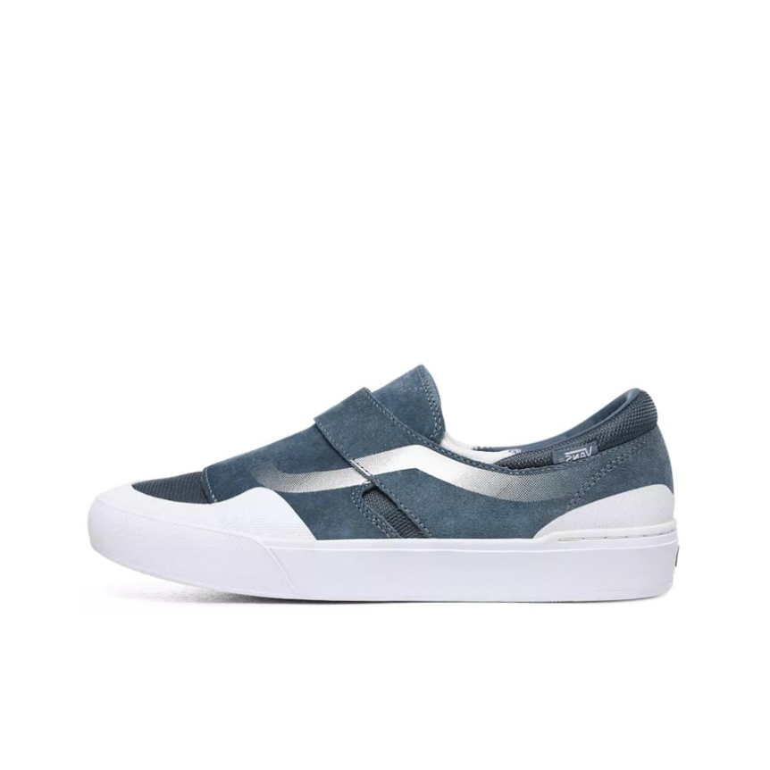 推荐商品：Vans/范斯 Classic Slip-on 防滑 简约 棋盘格 一脚蹬 百搭 休闲 帆布鞋 Pro/灰蓝绑带