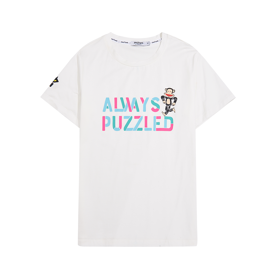 Paul Frank 时尚休闲字母印花短袖T恤 男女同款 PFATE202653W