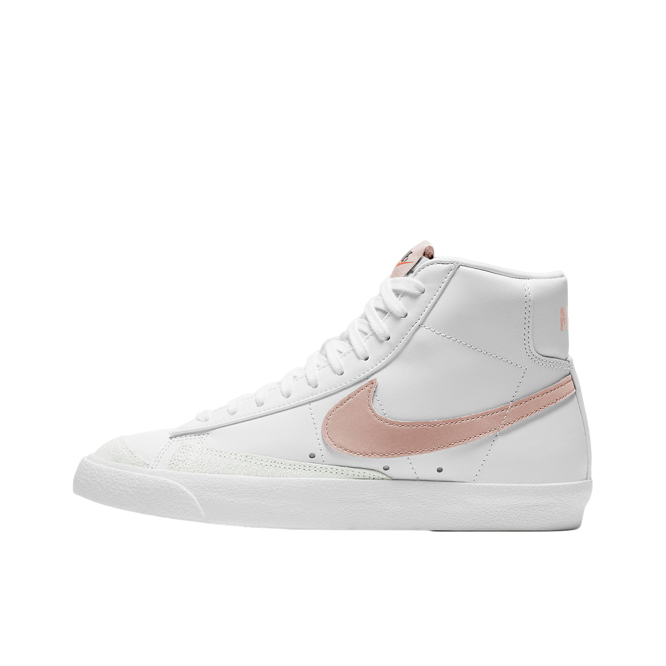推荐商品：Nike Blazer 板鞋 经典复古防滑舒适百搭 Oxford Pink 女款/中帮/白色/粉色