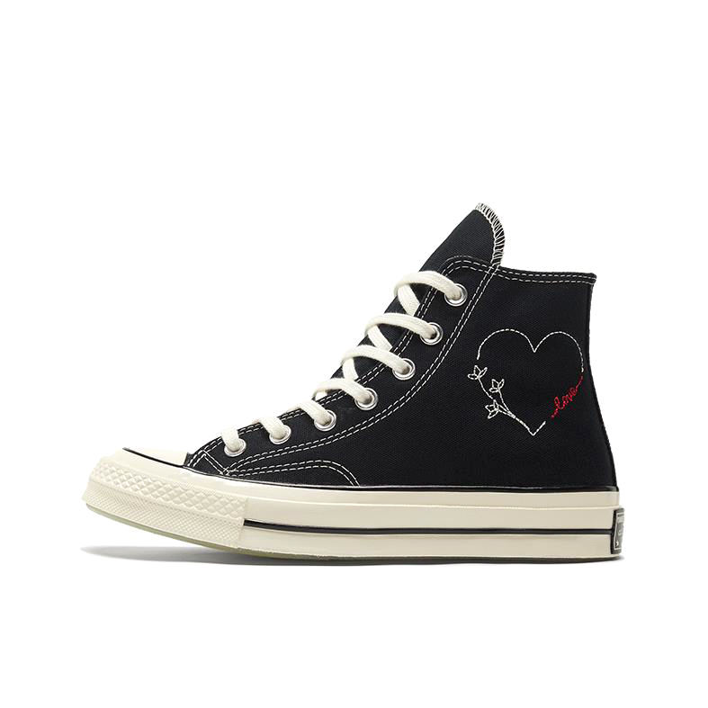 推荐商品：Converse/匡威 1970s 帆布鞋 圆头防滑经典复古轻便时尚拼接百搭 情人节限定/黑色