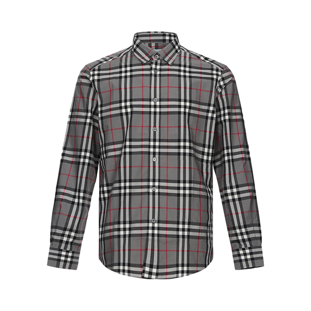 Burberry 博柏利 风暴麻灰格纹长袖衬衫 男女同款 80288861