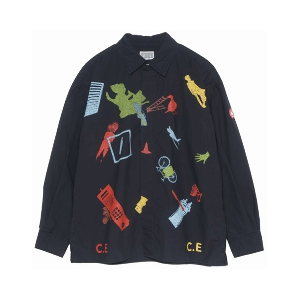 Cav Empt Men’s Black Agm Abm Big Shirt 长袖衬衫 男女同款 CES16SH02