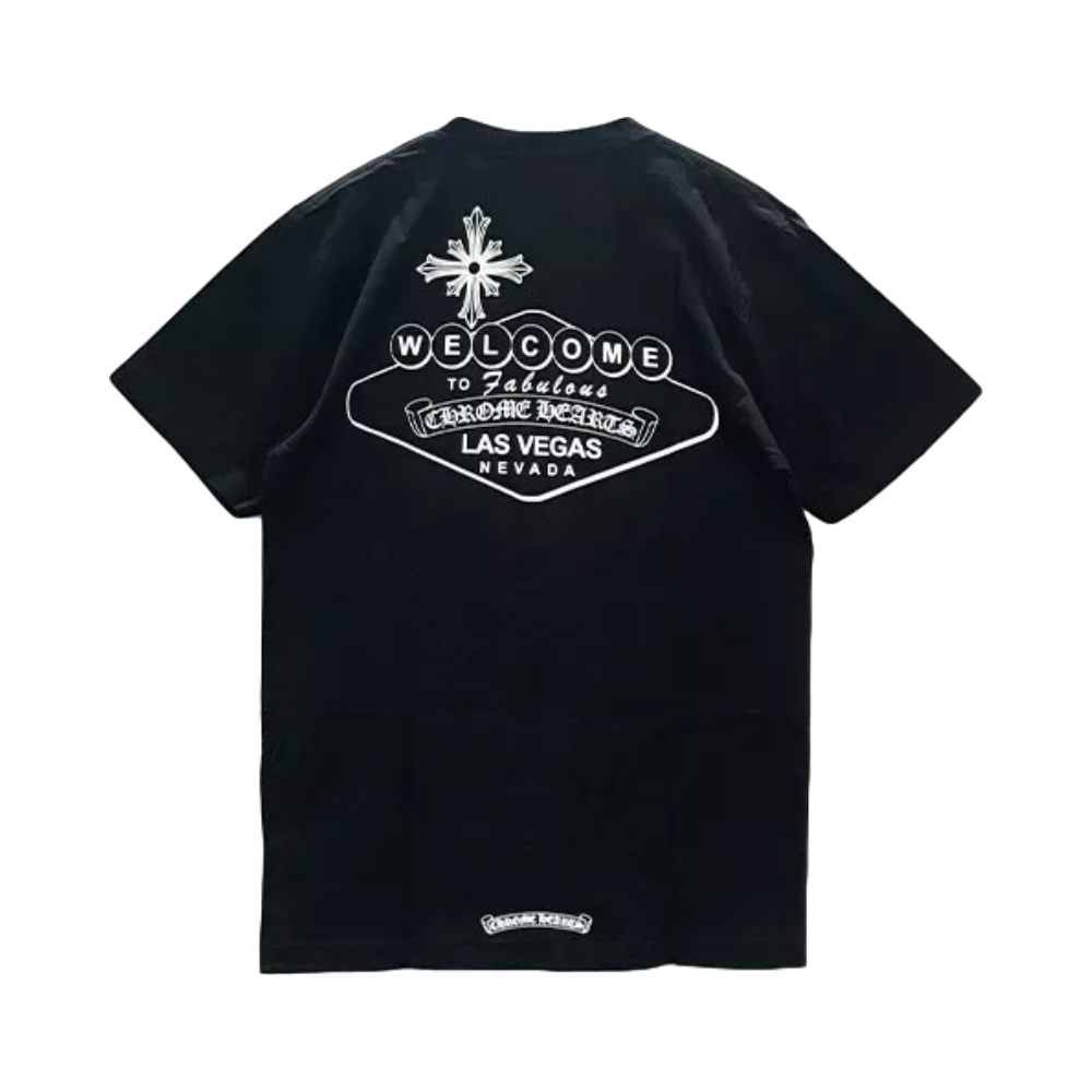 Chrome Hearts 赌城扑克图案短袖T恤 男女同款 黑色